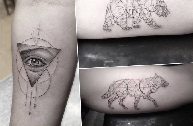 Dr. Vu kombinirao je slike grabežljivih životinja u tetovaži, slike ljudskih organa s geometrijskim uzorcima